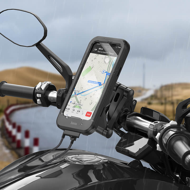 Hoco Bicycle & Motorcycle Fully Enclosed Waterproof Mobile Phone Holder CA101