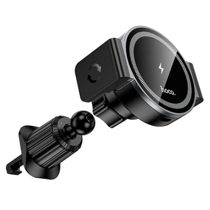 Hoco 15W Wireless Charging Magnetic & Clamp Air Vent Car Phone Holder HW35