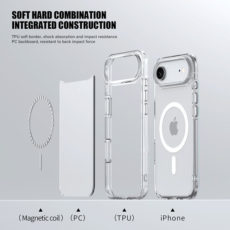 Aurora Magnetic Series Crystal Transparent Compatible with iPhone 17 Air Case