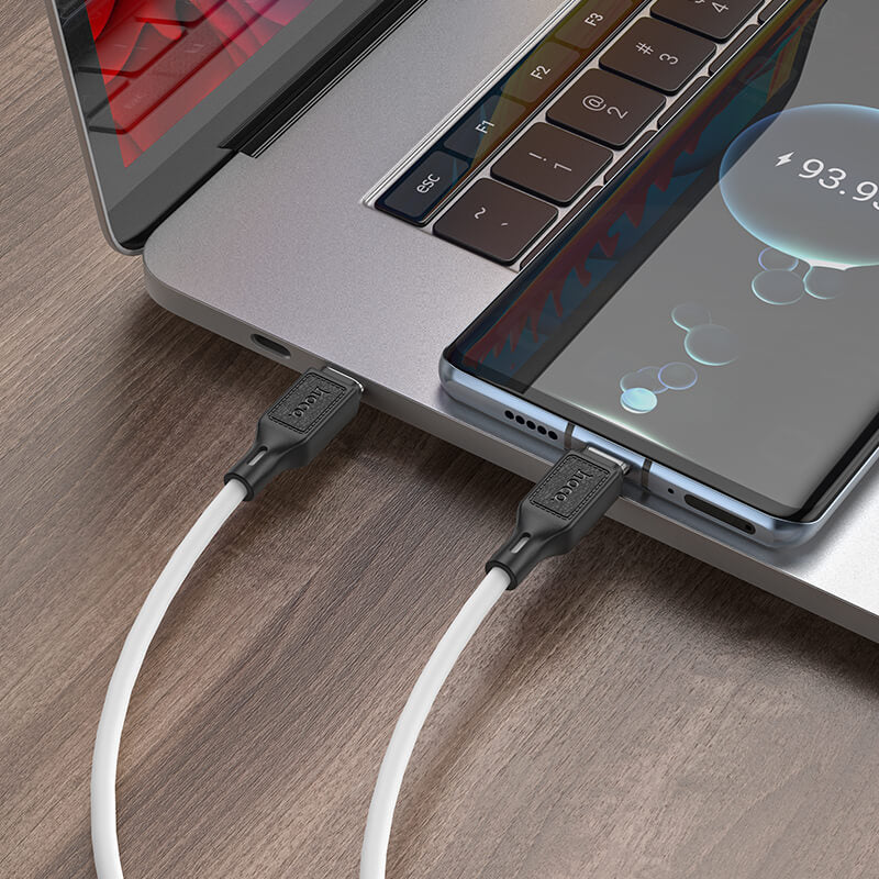 Hoco Cool 60W Silicone Charging Data Cable for Type-C to Type-C X90