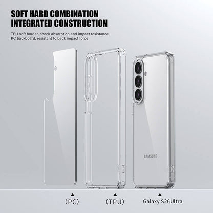 Compatible with Samsung S26 2026 Aurora Series Crystal Transparent Phone Case