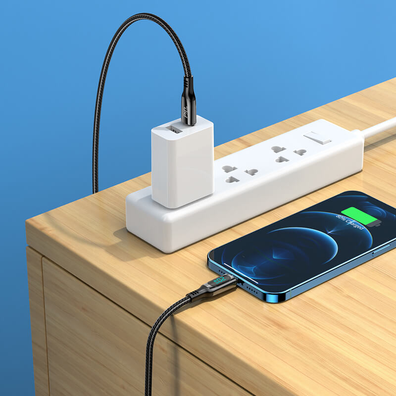 Hoco Type-C to Lightning Led PD 20W Extreme Charging Data Cable S51