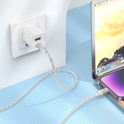 Hoco Crystal Ice Type-C to Lightning PD Silicone Charging Data Cable X98
