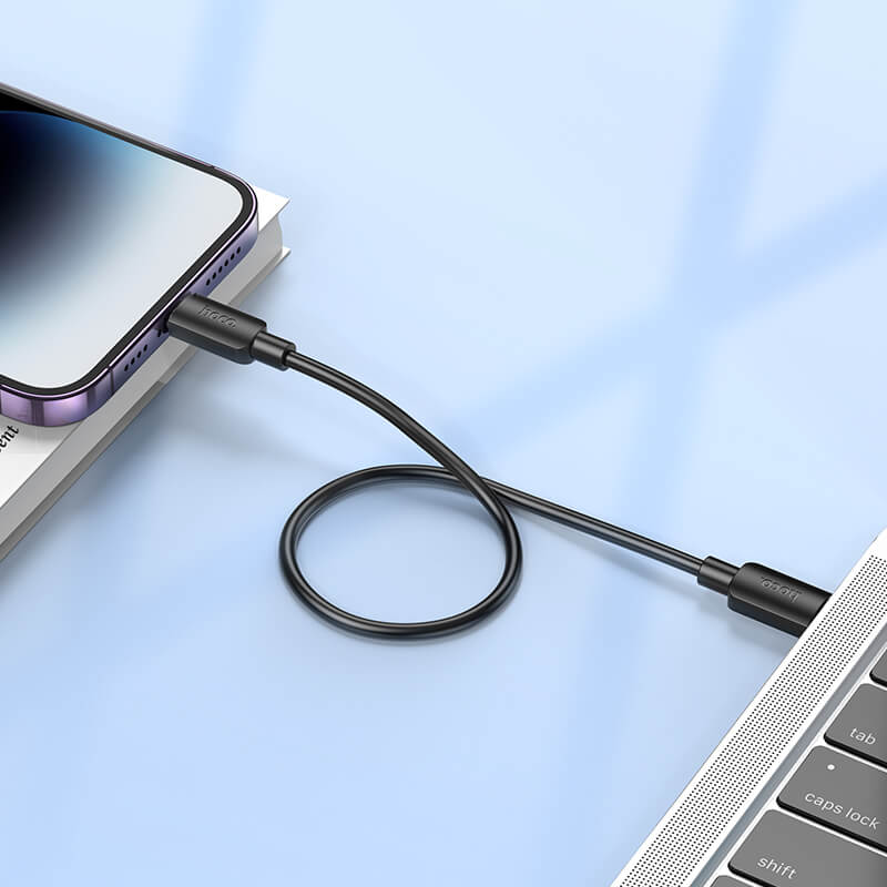 Hoco PVC PD 20W Type-C to Lighting 2.4A Fast Charging Data Cable 25cm X96