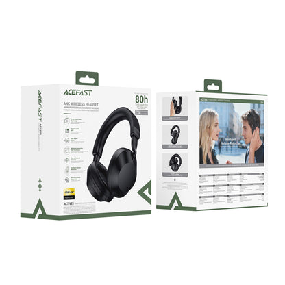 Acefast Hybrid ANC -52dB Noise Cancelling 80H Playback Bluetooth 6.0 Wireless Headphones H14