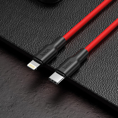 Hoco Silicone PD 20W Type-C to Lightning Charging Data Cable X21 Plus