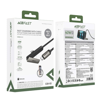 Acefast 60W Type-C to Type-C Fast Charing Cable with Foldable Stand 1.2M C28-03