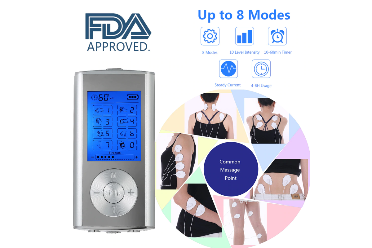 Tens Machine 8 Mode Tens Ems Massager Muscle Stimulation