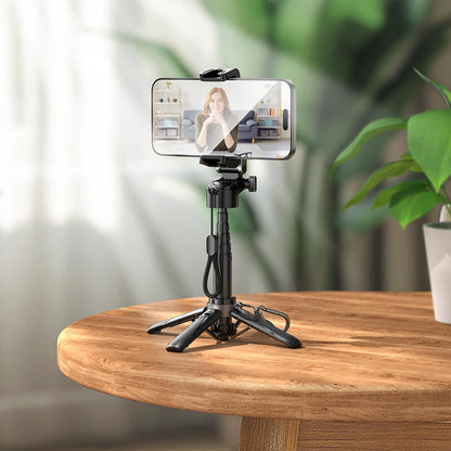 Hoco Selfie Stick Quadpod Desk Stand with Bluetooth Remote and Safety Strap K27