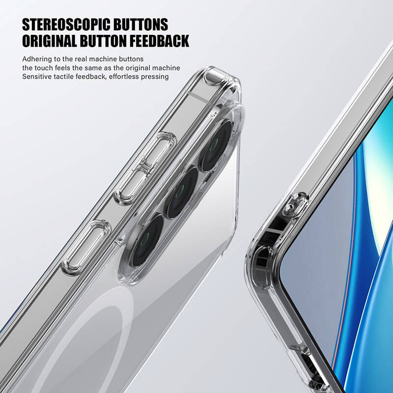 Compatible with Samsung S26 2026 Aurora Series Crystal Magnetic Phone Case Clear