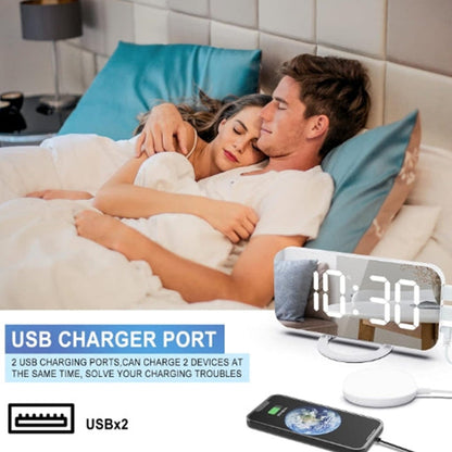 Loud Digital Alarm Clock with Bed Shaker,2 USB Charger, Adjustable LED Light
