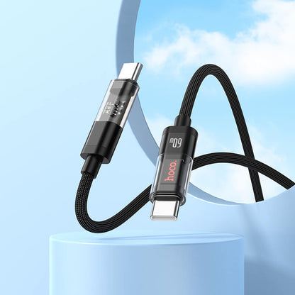 Hoco Transparent Discovery Edition 60W charging data cable for Type-C to Type-C U116