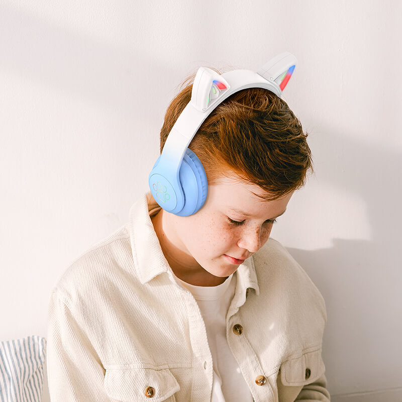 Hoco Ergonomic Cat Ear Bluetooth Headset with LED Light W42