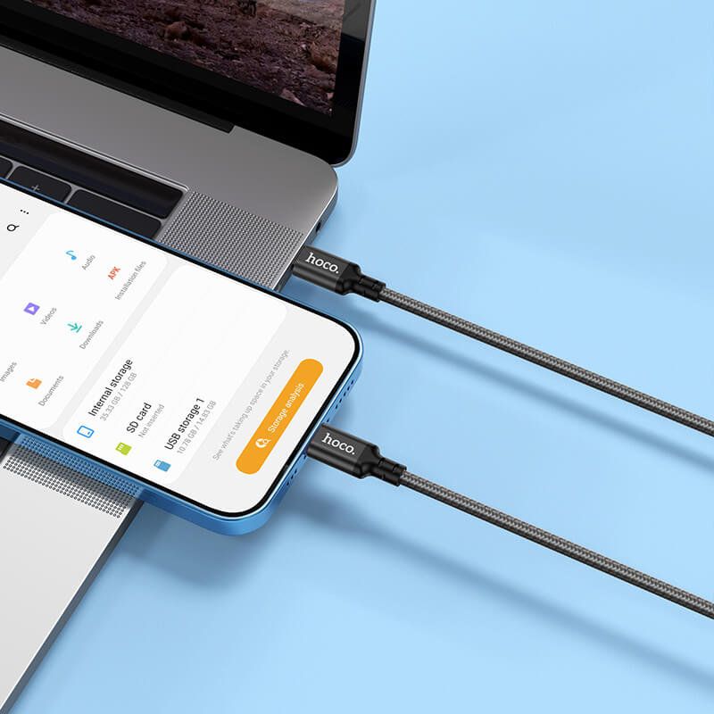 Hoco PD 20W Super Fasr Charging Data Cable Type-C to IP 2m