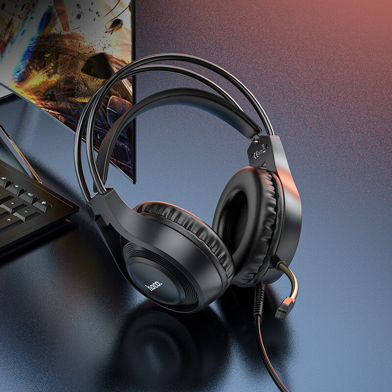 Hoco Tiger 50mm Immersive Gaming Headset with Mic for PC Mobile W106