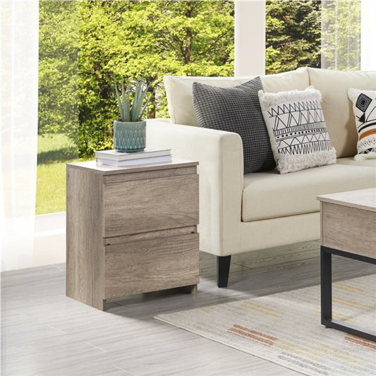 Minimalist Chic 2-Drawer Side Table