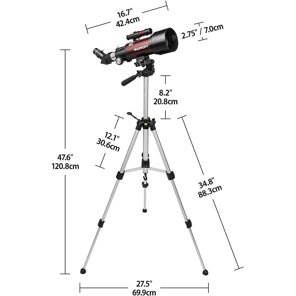Orion GoScope III 70mm Refractor Travel Telescope
