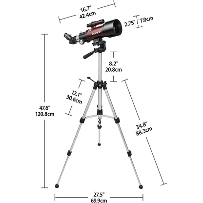 Orion GoScope III 70mm Refractor Travel Telescope