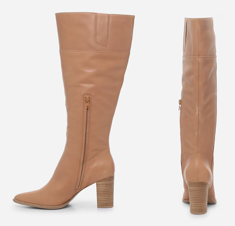 Clearance Real Leather High Heel Long Boots