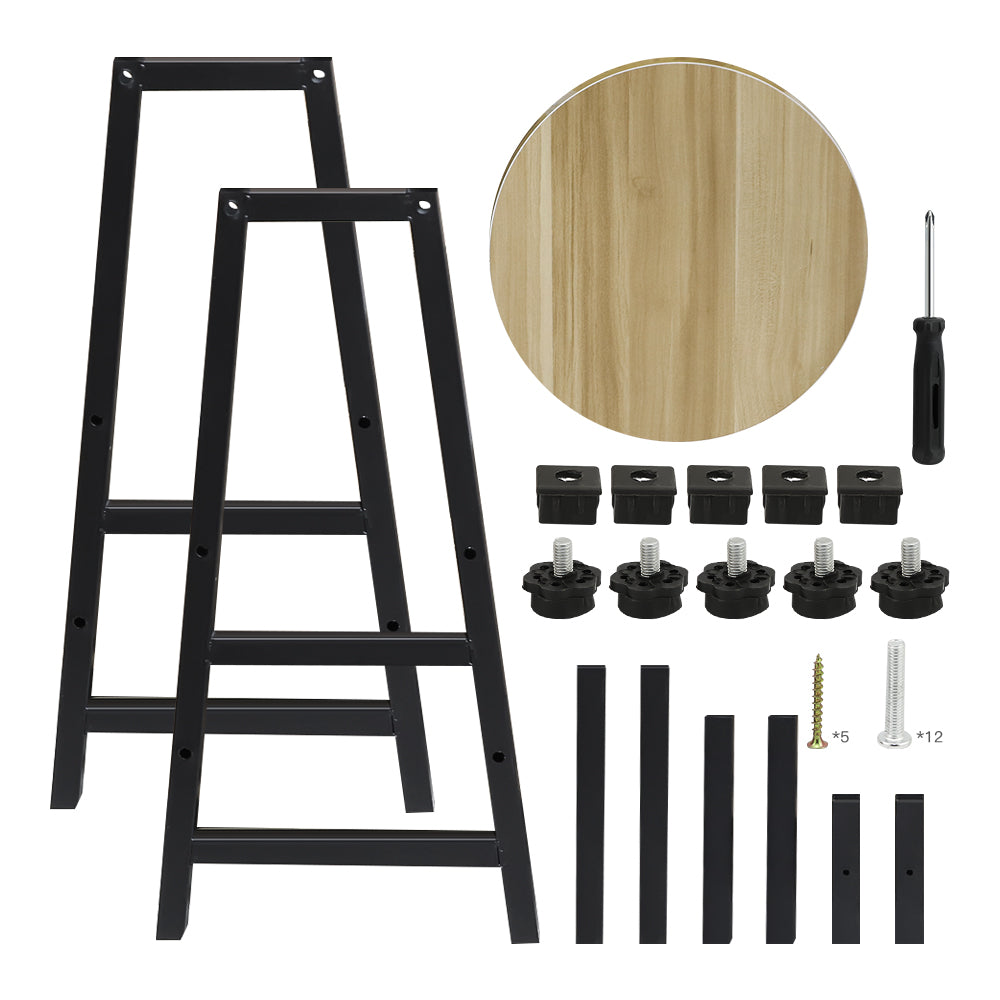 Set of 2 Modern Bar Stools Barstool Metal Legs