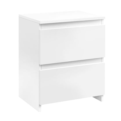 Minimalist Chic 2-Drawer Side Table Storage Organizer Cabinet