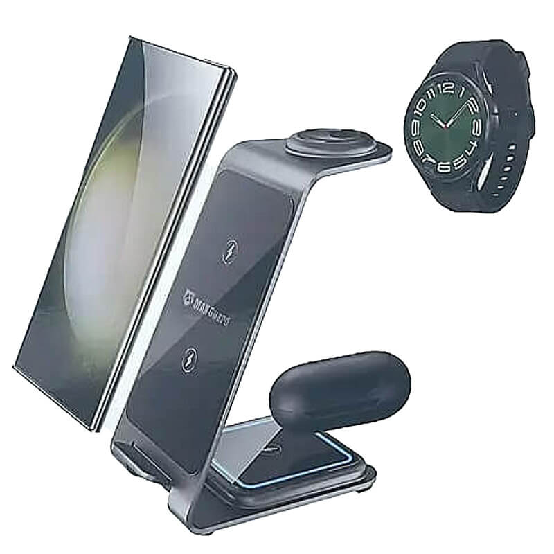 Desktop 3-in-1 Compatible with Phone Samsung Watch Earbuds 15W Fast Wireless Charging Stand