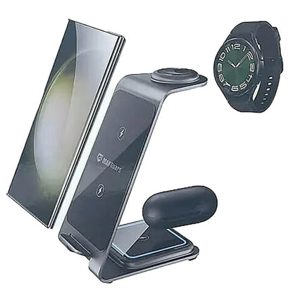 Desktop 3-in-1 Compatible with Phone Samsung Watch Earbuds 15W Fast Wireless Charging Stand