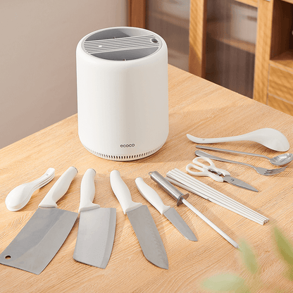 Mobie 360° Rotating Knife Block with Ventilation for Compact Kitchen Storage E24019