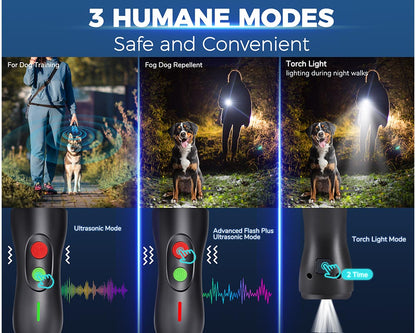 Dog bark control with multiple modes