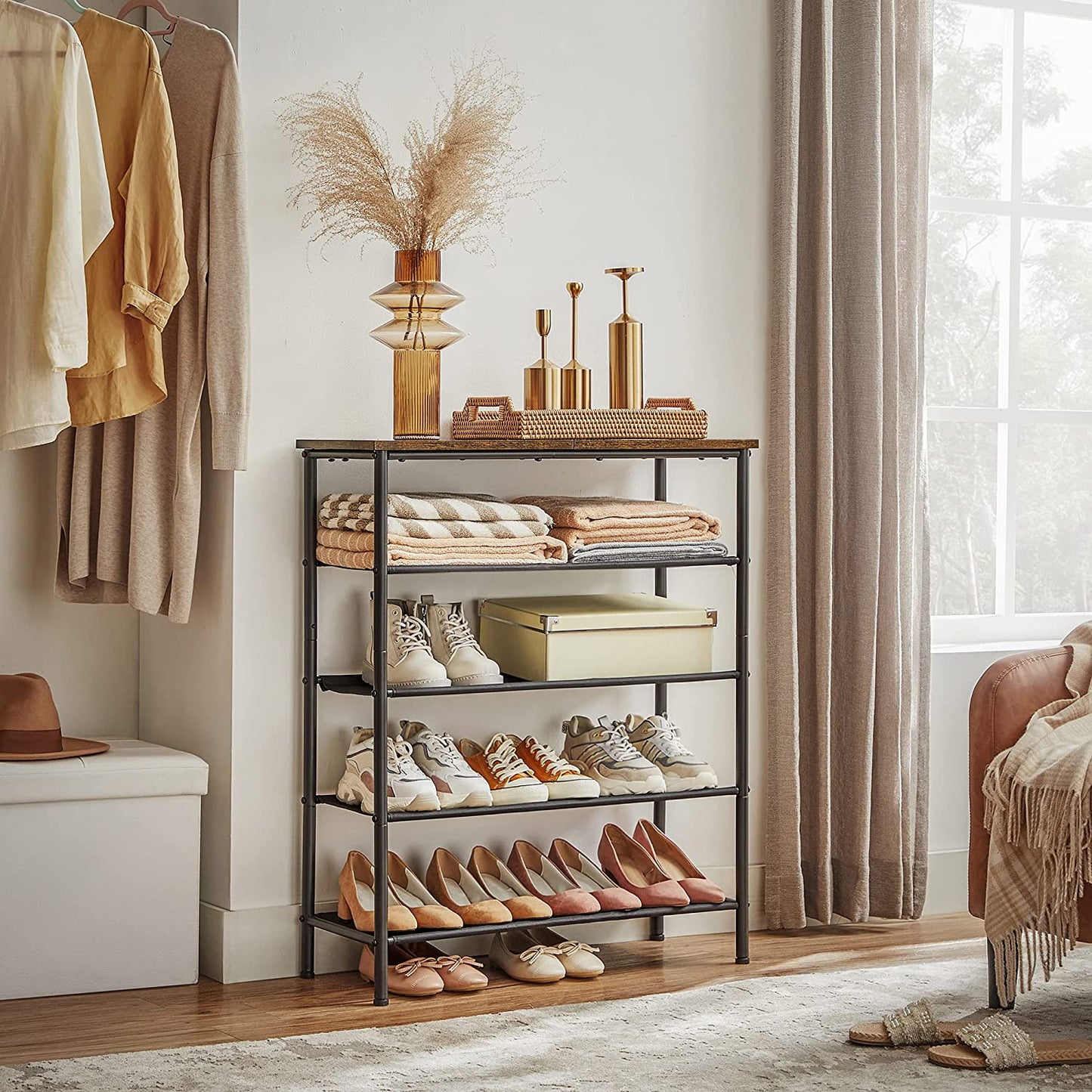 shoe rack with anti tip