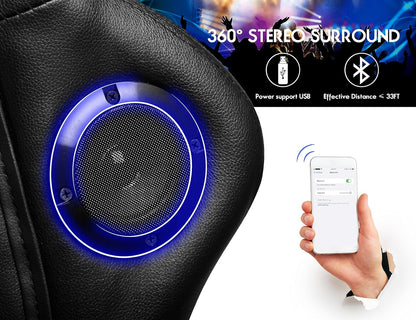 Gaming Chair with Footrest - RGB Gaming Chair with Speakers & Lights