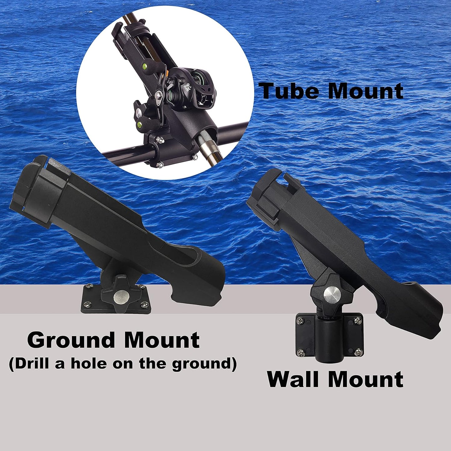 Rod holder with locking ring