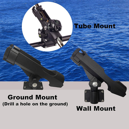 Rod holder with locking ring