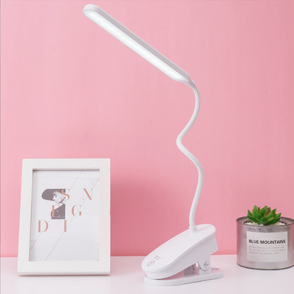 Rechargeable Clip-On LED Lamp USB Flexible Touch Control Desk Reading Light
