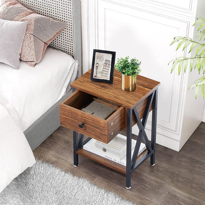 Bedside Table Nightstands with Drawer