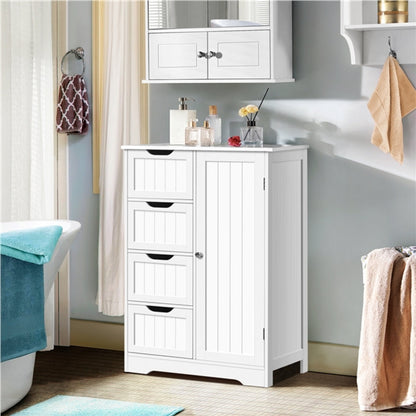 Large Wooden Bathroom Floor Cabinet