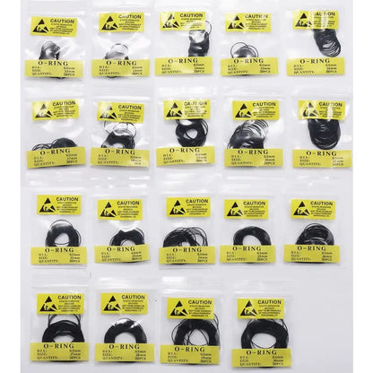 950 Piece Set of Watch O-rings 0.5mm / 12-30mm (for waterproof watches)