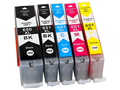 Canon Ink Cartridges PGI-650 CLI-651 2BK+C+M+Y+GY