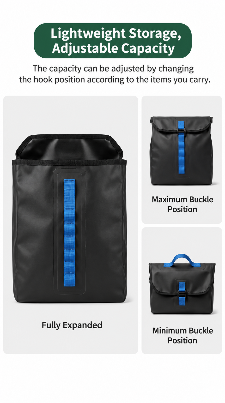 Waterproof Roll-Top Bag for E-Bikes, Motorcycles & Bicycles XY13451