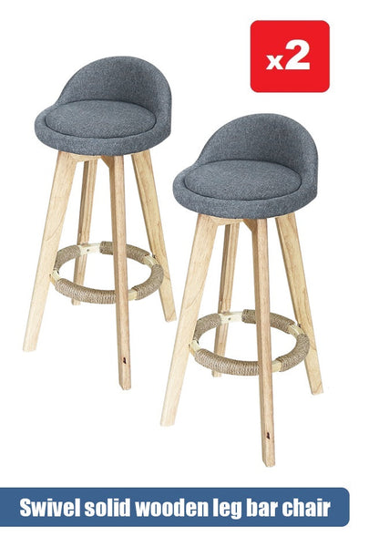 Bar Stools Chair 360 Degree Swivel gray