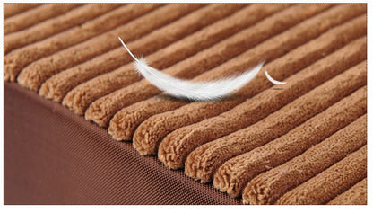 100 x 80cm M Pet Sofa Bed with L-Shaped Cushioned Support Pillow