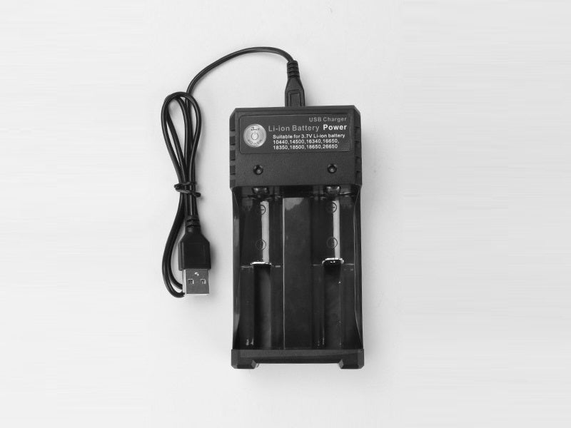 USB Charger for 18650 Rechargeable Battery 2 Slot