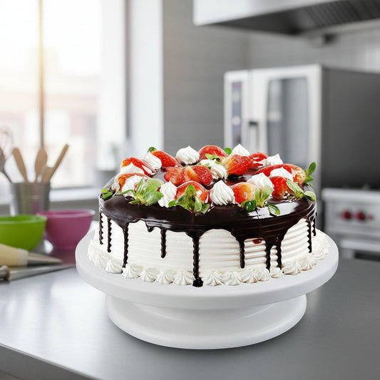 Rotatable Cake Turntable +Rubber Base Ring+Scraper