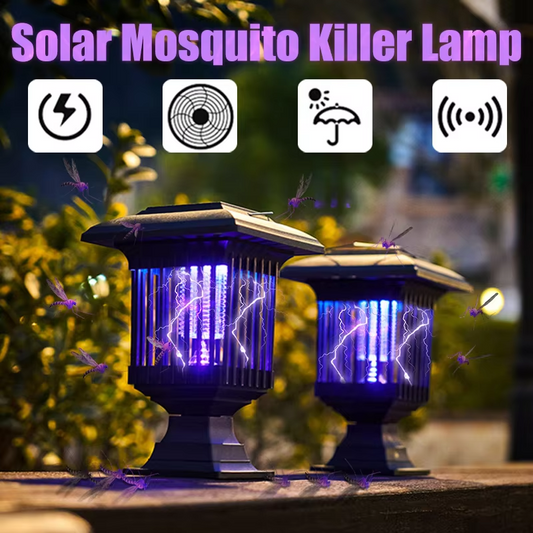 Solar Mosquito Killer Lamp Outdoor Waterproof Bug Zapper Light LED