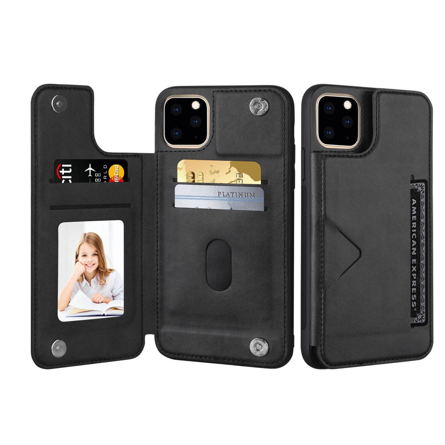 Compatible with iPhone 6 Mika Series PU Leather Wallet Stand Case with Magnetic Close