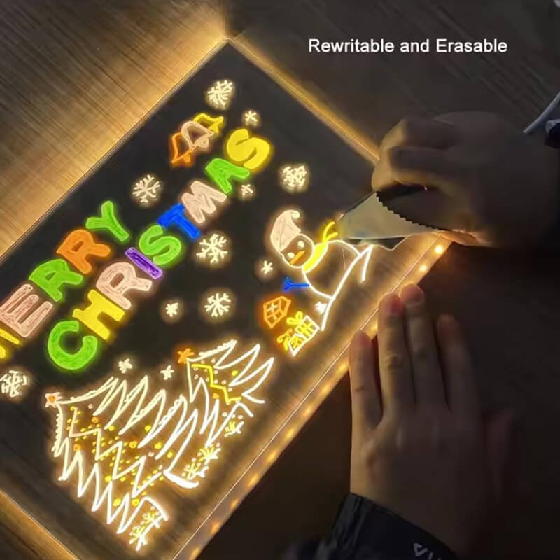 Mobie LED Acrylic Writing And Drawing Board With Warm Light For Kids 3+