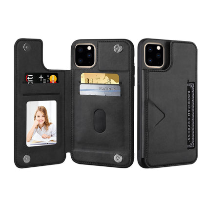 Compatible with iPhone 7 Mika Series PU Leather Wallet Stand Case with Magnetic Close