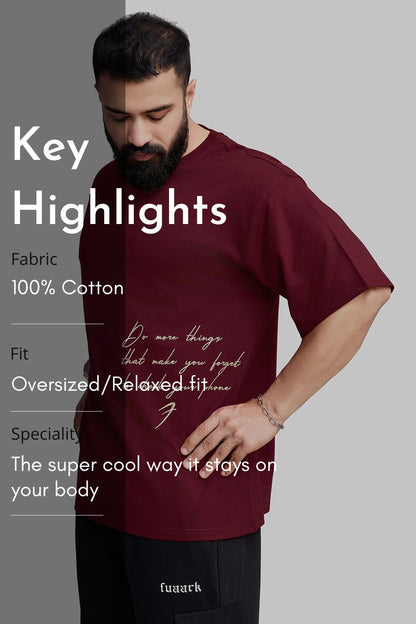 Inspiration Oversized T-shirt Maroon