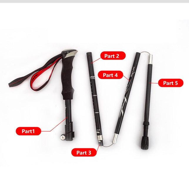 Aluminum Alloy Folding Ultralight Trekking Poles HBXK1011