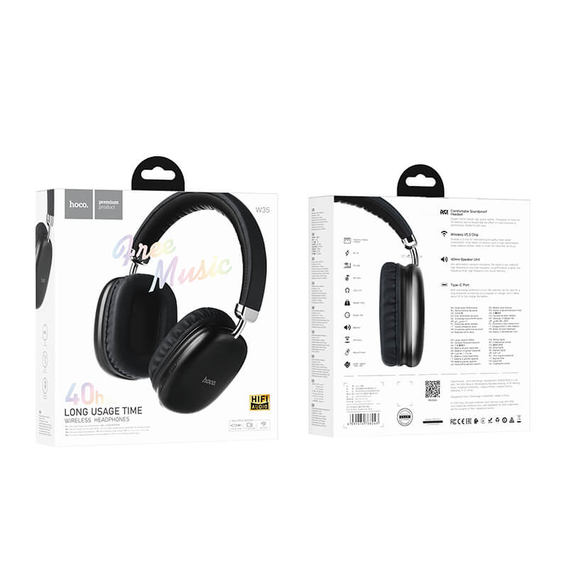 Hoco Bluetooth5.3 Wireless Headset 40 Hours Long Usage Time W35